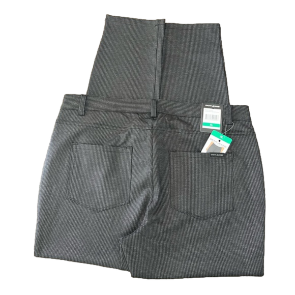 DKNY Women's Ponte Dress Ankle Pant Grey Houndstooth Size XL NEW - Picture 4 of 6